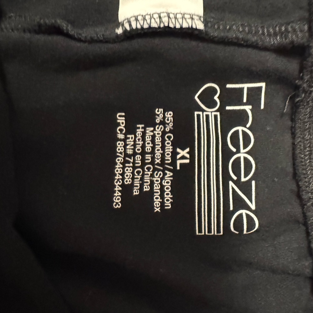 Freeze Black Cotton Blend Top